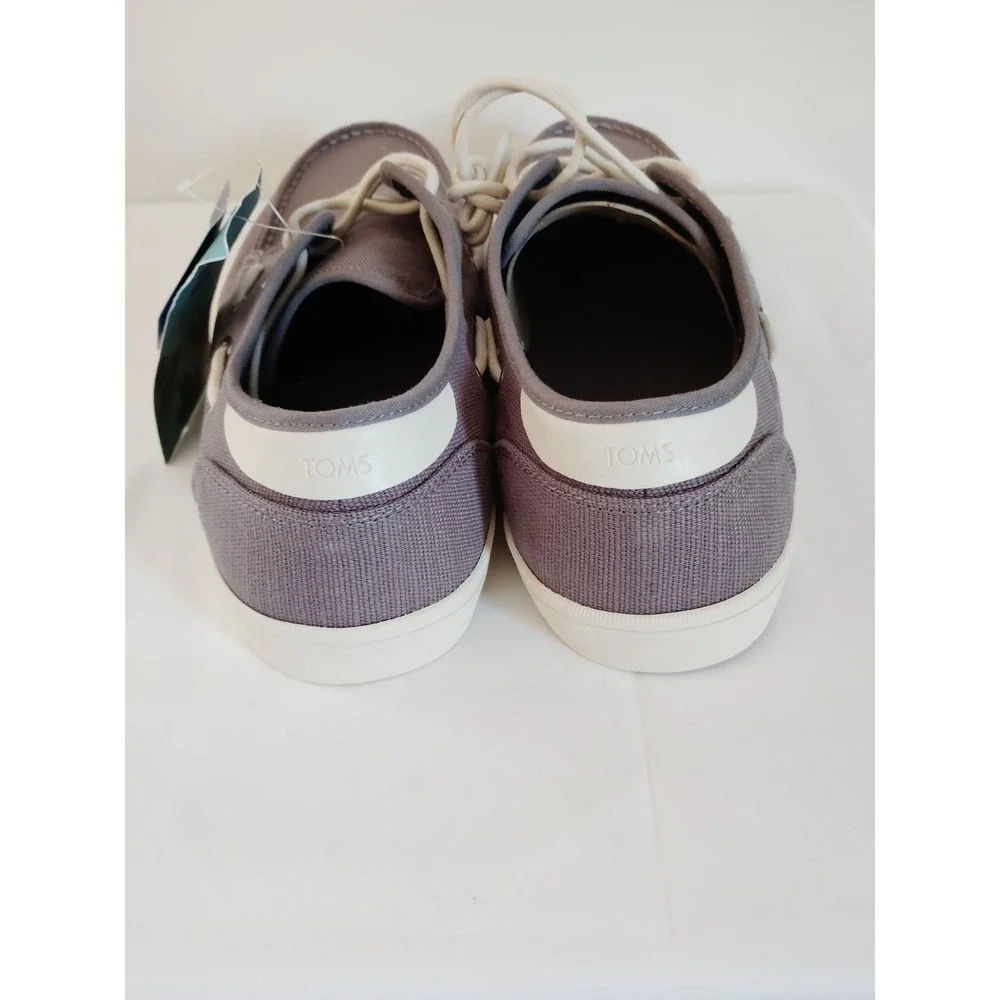 NWT-TOMS Men 12 Dorado Boat Shoes Shade Heritage Canvas 10013223 Preppy Casual